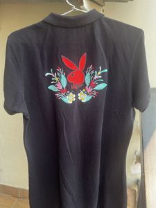 Playboy Bunny Black Polo Dress