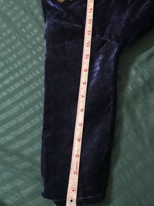 Blue Velvet Kurta Set