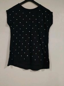 Black Embellished Top☄️