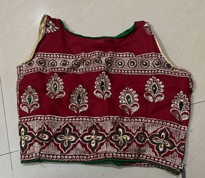 Maroon Embroidered Lehenga Choli Set