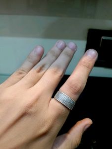 Diamond Ring Pure Silver