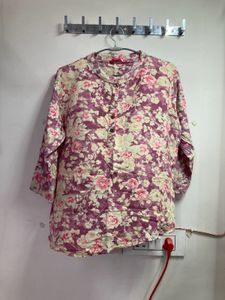 Lyra Floral And Pattern Print Tunic Top (Set Of 2)