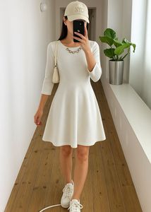 White Angelic Dress With Metal Design