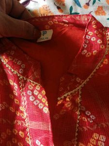 NEW Red Printed Kurta