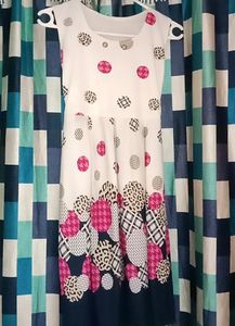 Pretty Frock Top in White, Pink and Navy mix👗