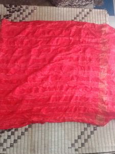 Punjabi White Red Kurta Set