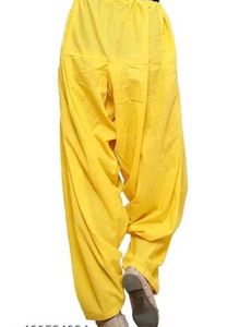 Bright Yellow Rayon Salwar Pants