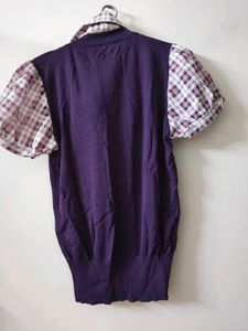 Purple Plaid Top