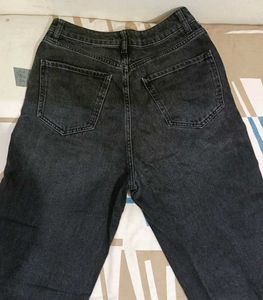 Regular High Waist charcoal Balck Jeans
