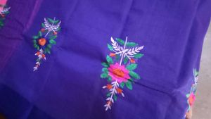 thread work saree