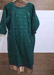 Kurta Of Kanjeevaram Fabric With Cotton Lining