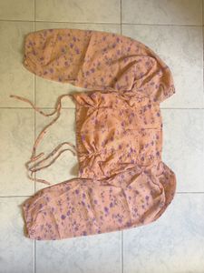 Floral Print Puff Sleeve Top