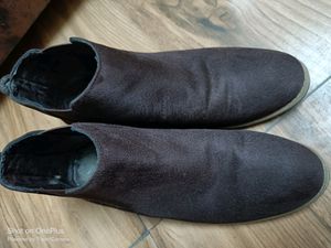 Wood Brown Chelsi Shoes Velvet