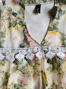 Floral Print Sheer Top
