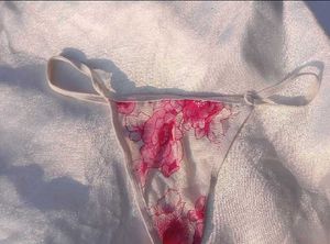 Floral Print Thong