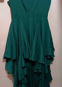 Bottle Green Stylish Maxi Dress
