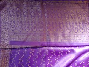 get it for 450/- Purple Banarasi Silk Saree