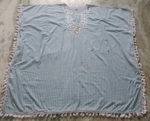 Cute Blue &amp; White Kaftan Dress