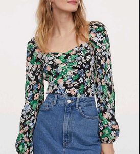 Floral Print Smocked Top