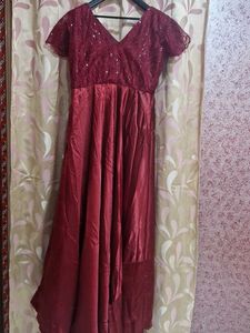 Elegant Maroon Maxi Dress