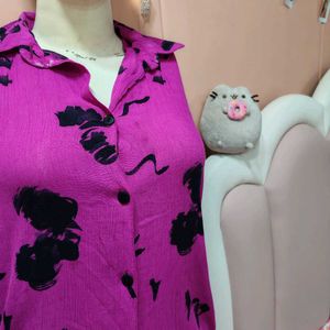 💖 Bold Magenta Abstract Print Blouse! 💖