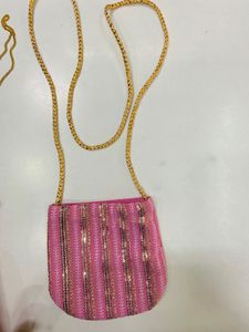 Stylish Structure Slingbags With Chain Combo