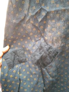 Black With Golden Spotted Half Colour Nighty