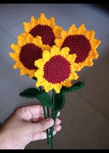Crochet Sunflower Bouquet