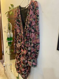 Mango Floral Gathered Dress