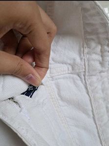 White Wide Leg Cargo Pants