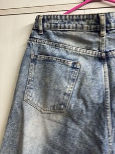 Acid Wash Wide Leg Jeans high waist