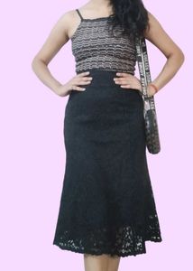 Black Knee Length Skirt