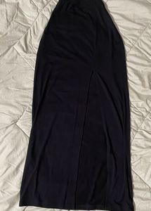 SHEIN Black Long Skirt With A Slit