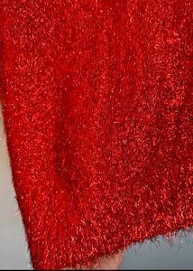 Red Shimmer Sweater