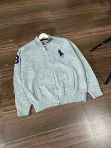 Ralph Lauren Gray Zip Cardigan