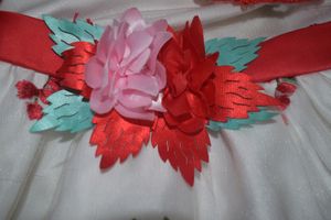 Baby girl Red White frock