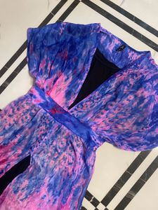 Tie-Dye Maxi Dress with Slits