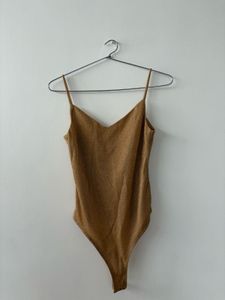 Gold Shimmer Bodycon Top