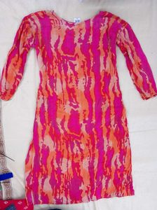 Pink &amp; Orange Embellished Tunic