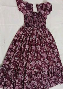 Deklook Women Printed Flared Midi