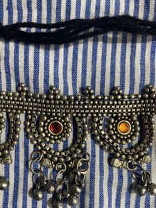 Boho Silver Choker Necklace