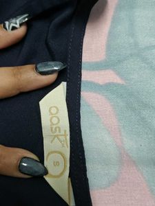 Navy Pleated Midi Dress for women