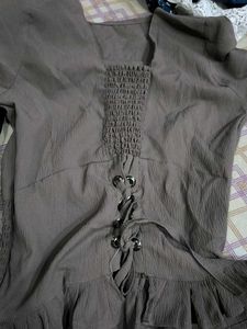 Crochet Brown Top For Women