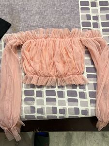 Girl Tops Combo Of Two Black And Baby Pink One T-s