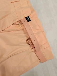 Peach Paperbag Waist Pants