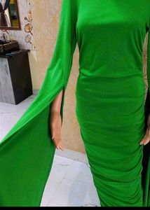 Green Sexy Ruched Unique Style Dress
