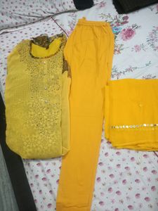Frock Kurta, Legging With Dupatta Suit