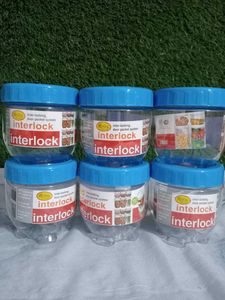 Storage Container Set 6pcs(With Interlock)