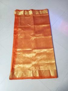 Orange Colour Pure Kanchi Pattu Saree