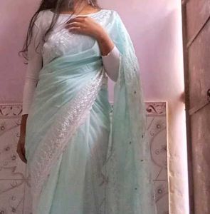 Elegant Blue Saree